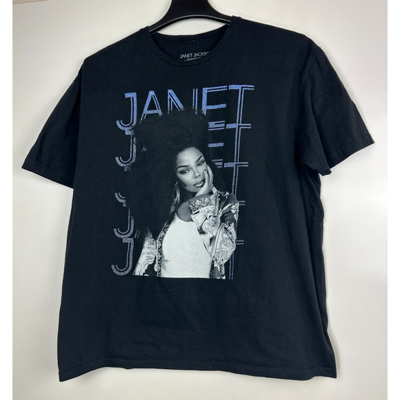 Janet Jackson Together Again 2023 Tour T Shirt Black Cotton Short Sleeve Size XL - Picture 9 of 10